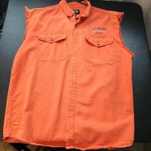 2010 Sturgis Black Hills Rally 70th Anniversary Sleeveless Orange T-Shirt 3XL